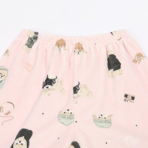 都市丽人眯雅佳女士双面法兰绒厚款长袖长裤类家居服套装LH31E8 商品图7