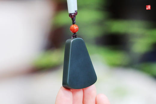 和田青玉【安然顺意】平安无事牌吊坠  配精美挂绳 商品图0