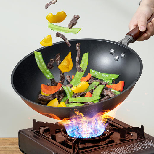 Debo德铂吉普森无涂层精铁炒锅炒锅家用炒菜锅 商品图1