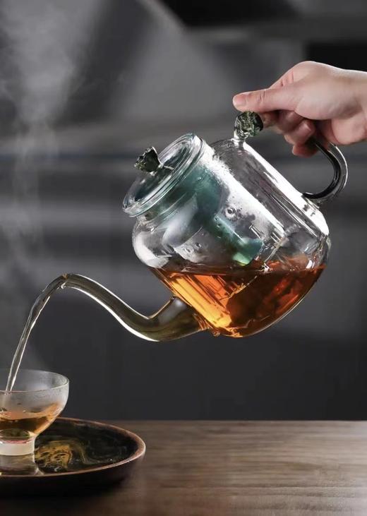 茶壶台湾禾器玻璃煮茶壶钛内胆高档蒸茶壶耐高温复古烧水壶高级煮茶器，单壶 商品图5