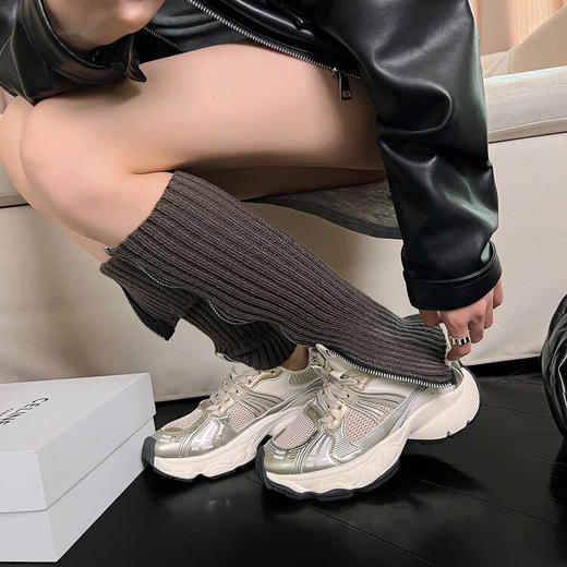 西村名物2023年秋季新款厚底拼色运动鞋圆头潮流百搭老爹鞋D23CM32551 商品图9