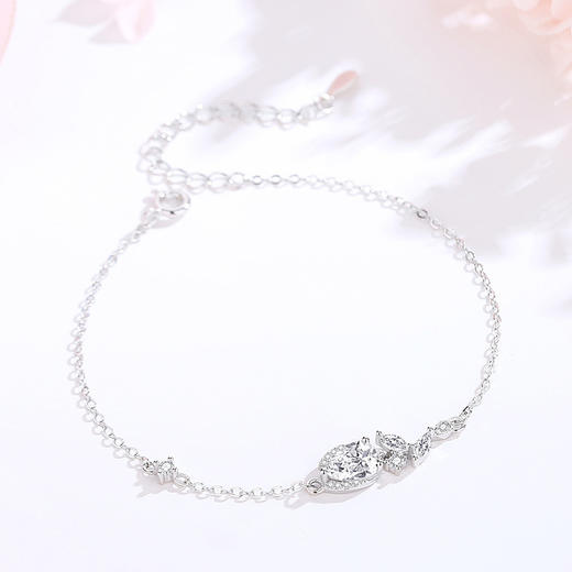 【郁金香】S925银花朵手链【JHY-A000865B】 商品图1