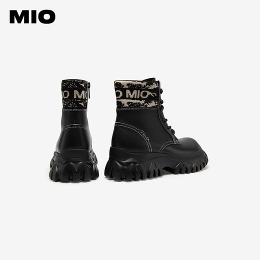 MIO米奥冬短筒靴子时髦厚底户外运动马丁靴女M235614451 商品图4
