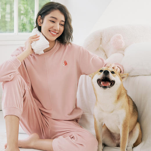 都市丽人好睡好眠女士睡衣海岛绒厚款长袖长裤类家居服套装LH30B7 商品图1