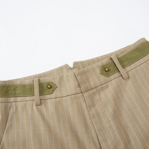 谜底短裤女2023秋季新款复古时尚百搭高腰绅士风直筒裤233MK1056 商品图3