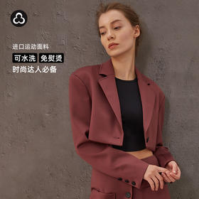 【仅剩xs/s码】TITIKA瑜伽运动休闲外套修身短西服长袖健身上衣女120J30732