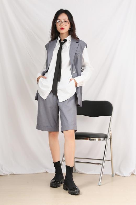 Kai & Kiera 灰色翻领马甲外套 13187 商品图1