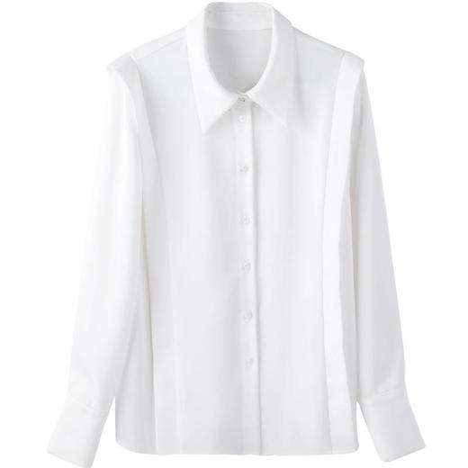 百姿 职业女士衬衫2023春季新款别致上衣气质OL简约百搭长袖衬衣女 商品图4