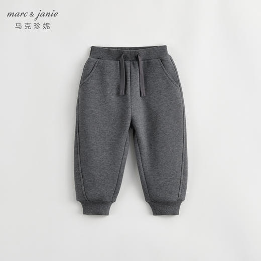 马克珍妮冬装新款 男女童百搭加绒宽松运动裤束脚裤231552 商品图2