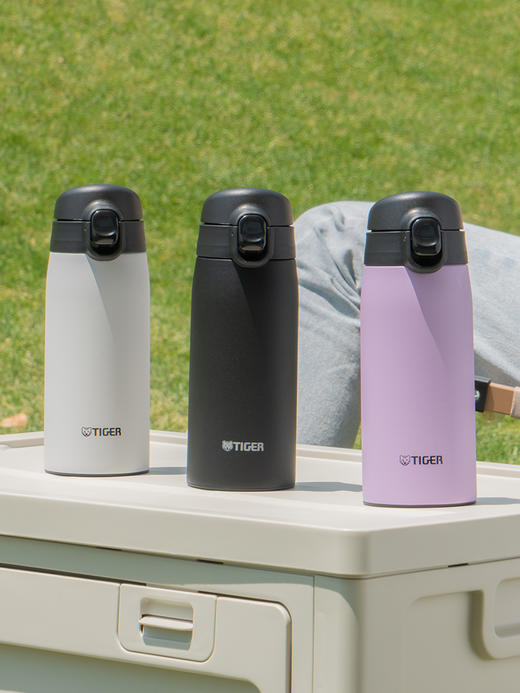 【清仓特惠5.5折，最后2个无货退款】虎牌不锈钢保温杯便携简约单手弹盖保温杯（丁香紫）350ml 商品图6