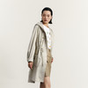 谜底连帽中长款风衣女2023秋季新款简约时尚单排扣外套233ME0961 商品缩略图1