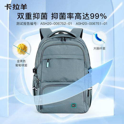 卡拉羊大学中学生减负书包电脑背包轻便双肩包格调CX5497+CX5496 商品图5
