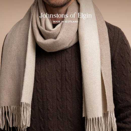 Johnstons of Elgin180×70cm 纯羊绒双面披肩 纯色 商品图3