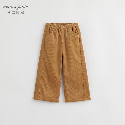马克珍妮秋装新款 女童纯棉灯芯绒休闲阔腿裤 儿童裤子232016 商品图0