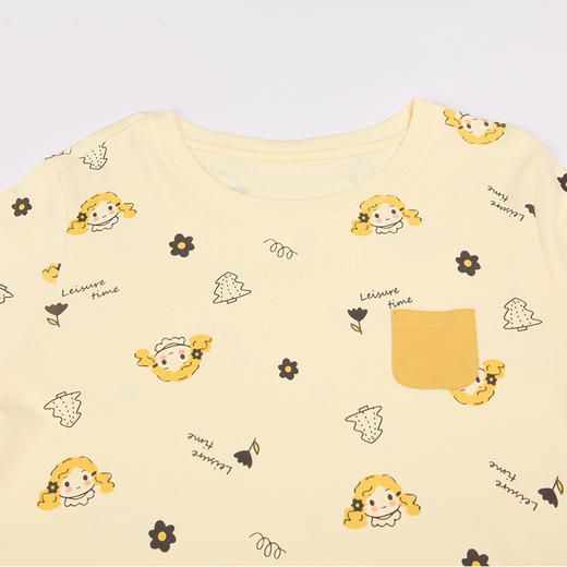 都市丽人好睡好眠女士睡衣40支CVC双面棉质薄款长袖长裤类家居服套装LH32K3 商品图4