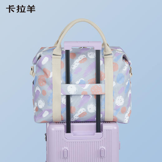 卡拉羊大容量可折叠多功能防水带拉杆插件可拎旅行包CX3003+CX3004 商品图6