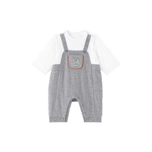 [商场同款]英氏婴儿衣服男宝宝夹棉加绒保暖连体衣秋冬新款 商品图4