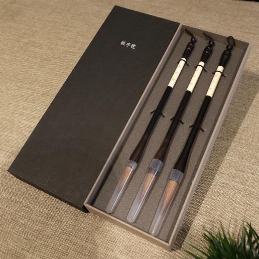 北尾黑檀玛瑙狼毫毛笔（单支） 商品图1