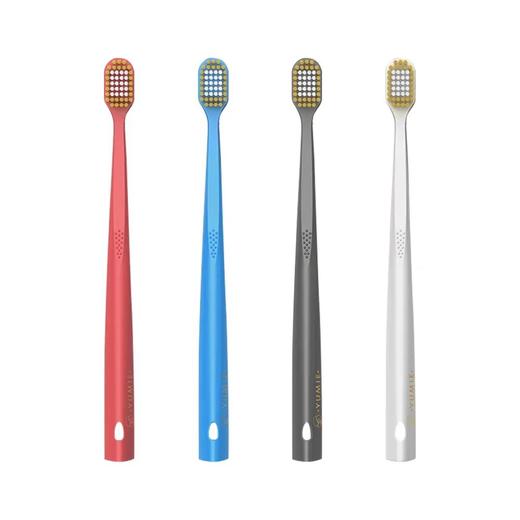 日本YUMIE由美枝宽头软毛48孔双重洁柔牙刷成人家庭4支 商品图3