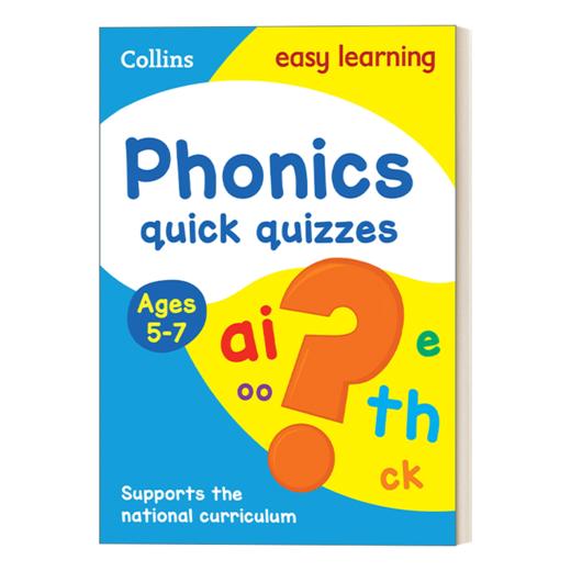 Collins 英文原版 Collins Easy Learning KS1  Phonics Quick Quizzes Ages 5-7 柯林斯轻松学小学英语自然拼读小测试 英文版 进口英语书 商品图1