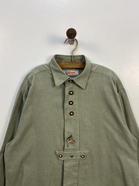 80年代 Vintage Alphorn 奥地利 100% 全棉 蒂罗尔长袖衫 _DRRL(L)