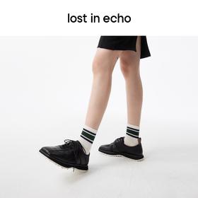 lost in echoPlayer系列解构拼接系带鞋方头真皮德训运动鞋阿甘鞋