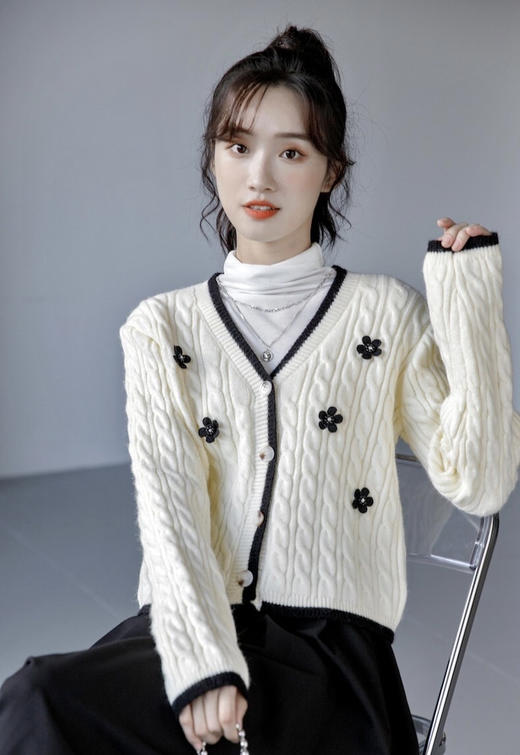 Im Presionismo梅花小香针织开衫 商品图2