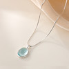 【海蓝月光】S925银椭圆月光石项链【JHY-N001266Y】 商品缩略图2