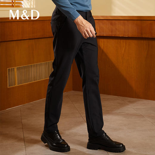 【四面弹】MD名盾男士直筒休闲裤秋季新品中腰修身商务行政长裤 商品图1