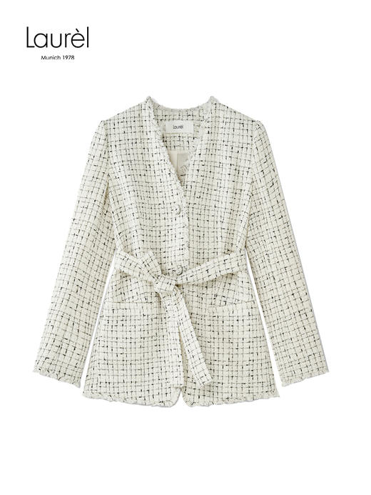 Laurel劳芮23秋冬 格纹花呢小香外套 LWL343T07600 商品图6