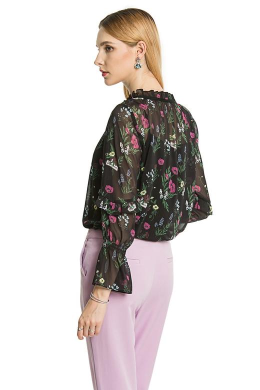 OCTAVIA 黑色透视印花上衣 3609 商品图2