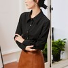 百姿 简约纯色衬衫2022年秋冬新品开衫翻领衬衣通勤风个性时尚上衣 商品缩略图3