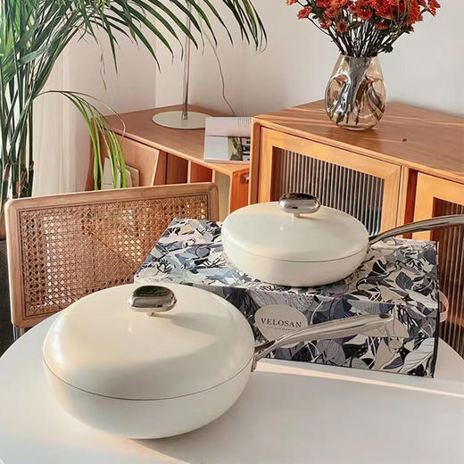 VELOSAN温仑山炒锅煎锅鹅卵石不粘锅炒锅平底锅德国锅具套装两件套厨具【伊藤优选302401】 商品图0