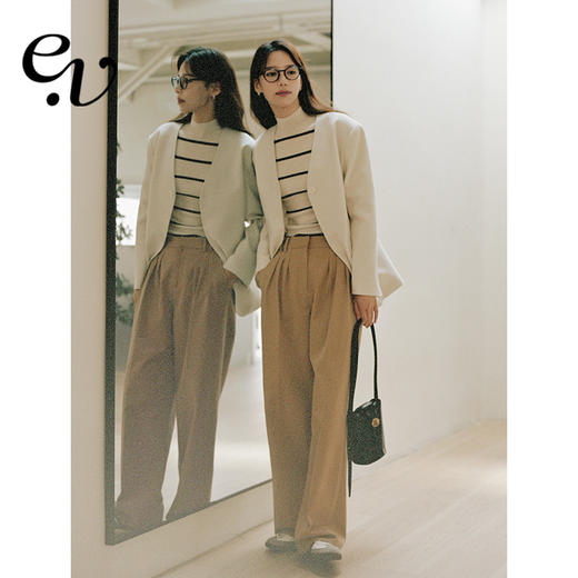 Even Vintage | 早秋神裤 韩系显瘦直腿百搭直筒宽松休闲裤女秋冬 商品图0