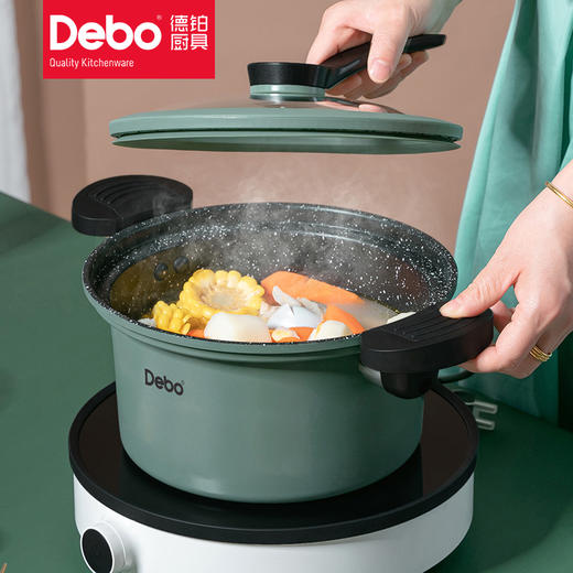 Debo 德铂苏非考斯微压锅不粘煲汤锅电磁炉明火通用 商品图2