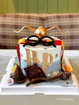 哈利波特 金色飞贼 眼镜蛋糕