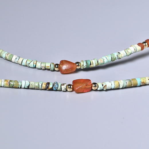 战国玛瑙环+西亚高古绿松石红玛瑙项链 商品图5