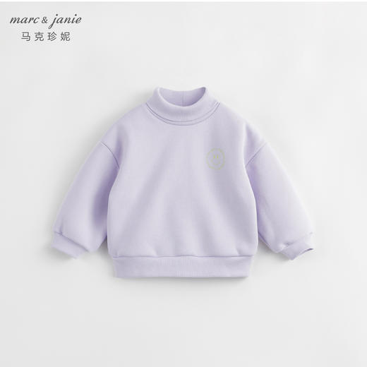 【抗静电】马克珍妮秋冬新款 男女童宽松半高领加绒卫衣231387 商品图2