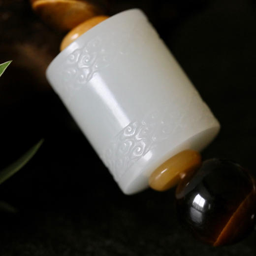 和田玉（羊脂白玉）路路通手串18.91g 商品图1