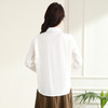 罗蒙夏季女式长袖衬衫简约气质舒适透气轻薄日常通勤优雅设计感衬衣女 商品缩略图2