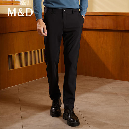 【四面弹】MD名盾男士直筒休闲裤秋季新品中腰修身商务行政长裤 商品图4