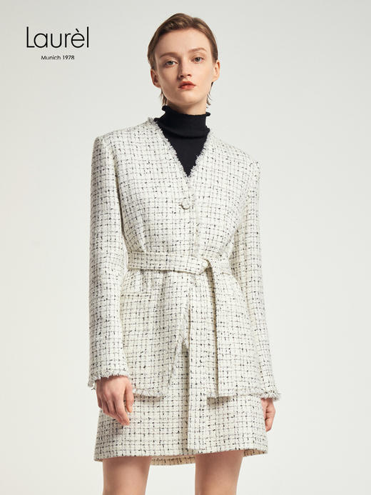 Laurel劳芮23秋冬 格纹花呢小香外套 LWL343T07600 商品图5