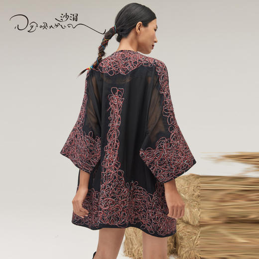 涂鸦桑蚕丝羊绒手工毛毡大衣SJF95W471W SJF95W547W 商品图4