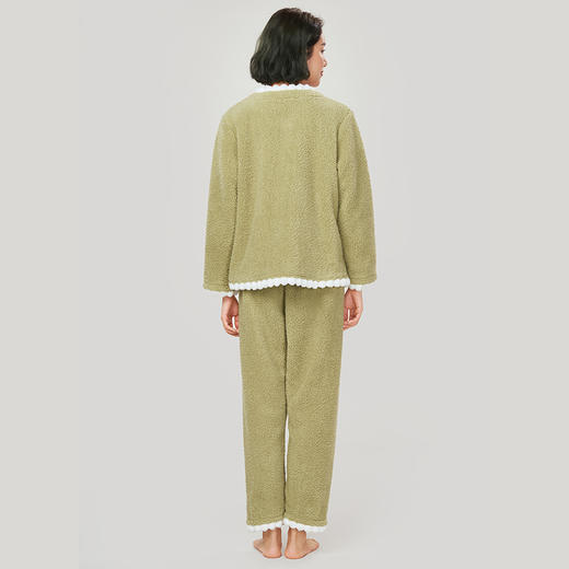 都市丽人生活家居女士睡衣米粒绒厚款长袖长裤类家居服套装LH31H8 商品图3