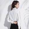 百姿 2023春季新款开衫翻领单排扣衬衣时尚灯笼袖雪纺衬衫品牌女装 商品缩略图1