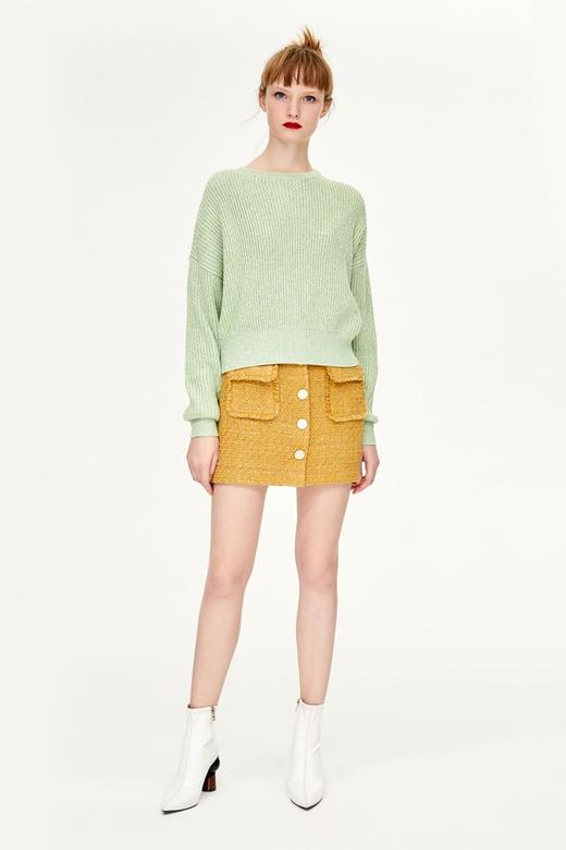 URBAN REVIVO 浅绿色针织上衣 9631 商品图1