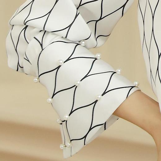 百姿 喇叭袖衬衫女2023秋季新款品牌女装减龄漂亮洋气小衫钉珠衬衣 商品图3