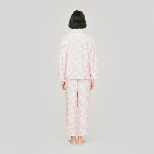 都市丽人好睡好眠女士睡衣软绵绵2.0梭织棉薄款长袖长裤类家居服套装LH31J3 商品图2