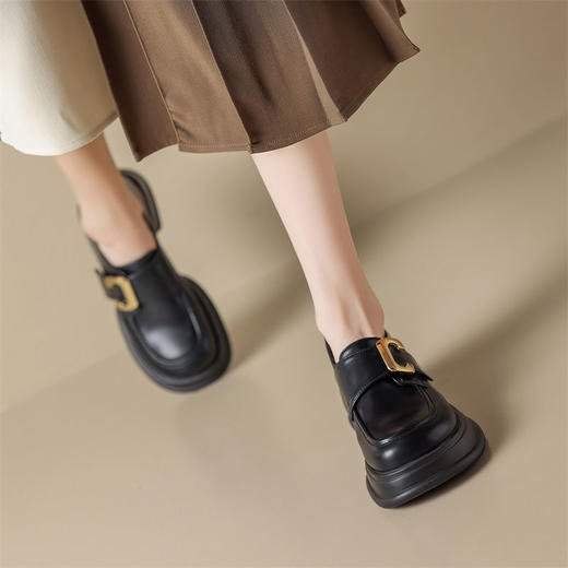 ZHR玛丽珍女鞋秋季新款乐福鞋子ins百搭小皮鞋厚底鞋单鞋子女 商品图4