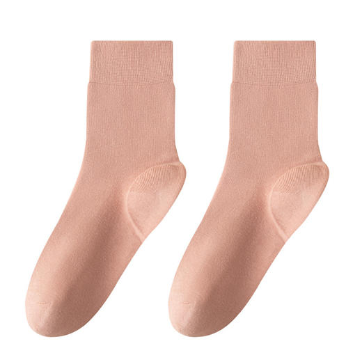 【5双装】防裂袜子 中筒袜女款 秋冬季纯棉防脚后跟干裂长袜 商品图4